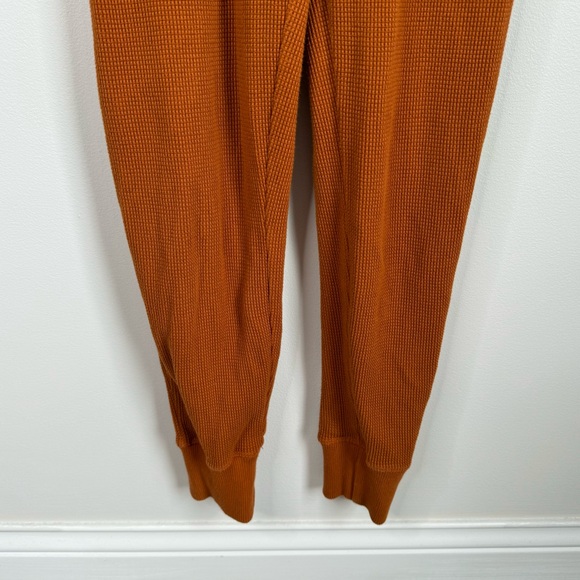 Everlane Cotton the Waffle Knit Onesie One Piece Loungewear Jumpsuit Dark Honey - Picture 9 of 10